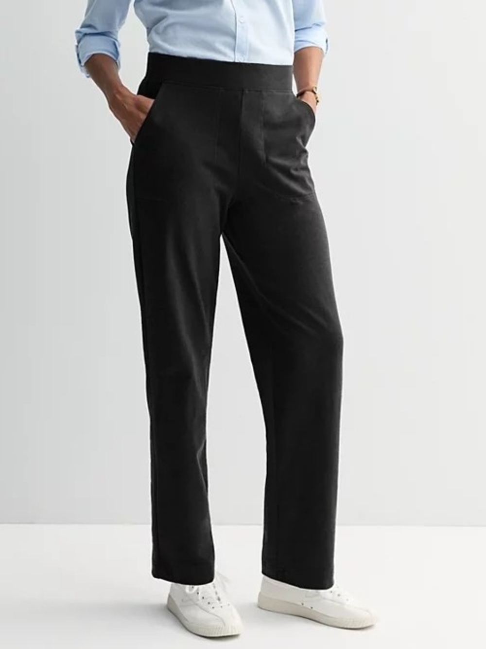 croft & barrow Black High-Rise Straight Leg Pants